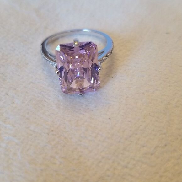 Pink zircon size 8 ring S925 - Picture 5 of 9